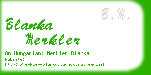 blanka merkler business card